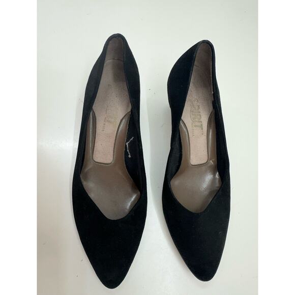 Easy Spirit Womens Heels Size Unknown Black Suede Low Heel - Picture 2 of 12